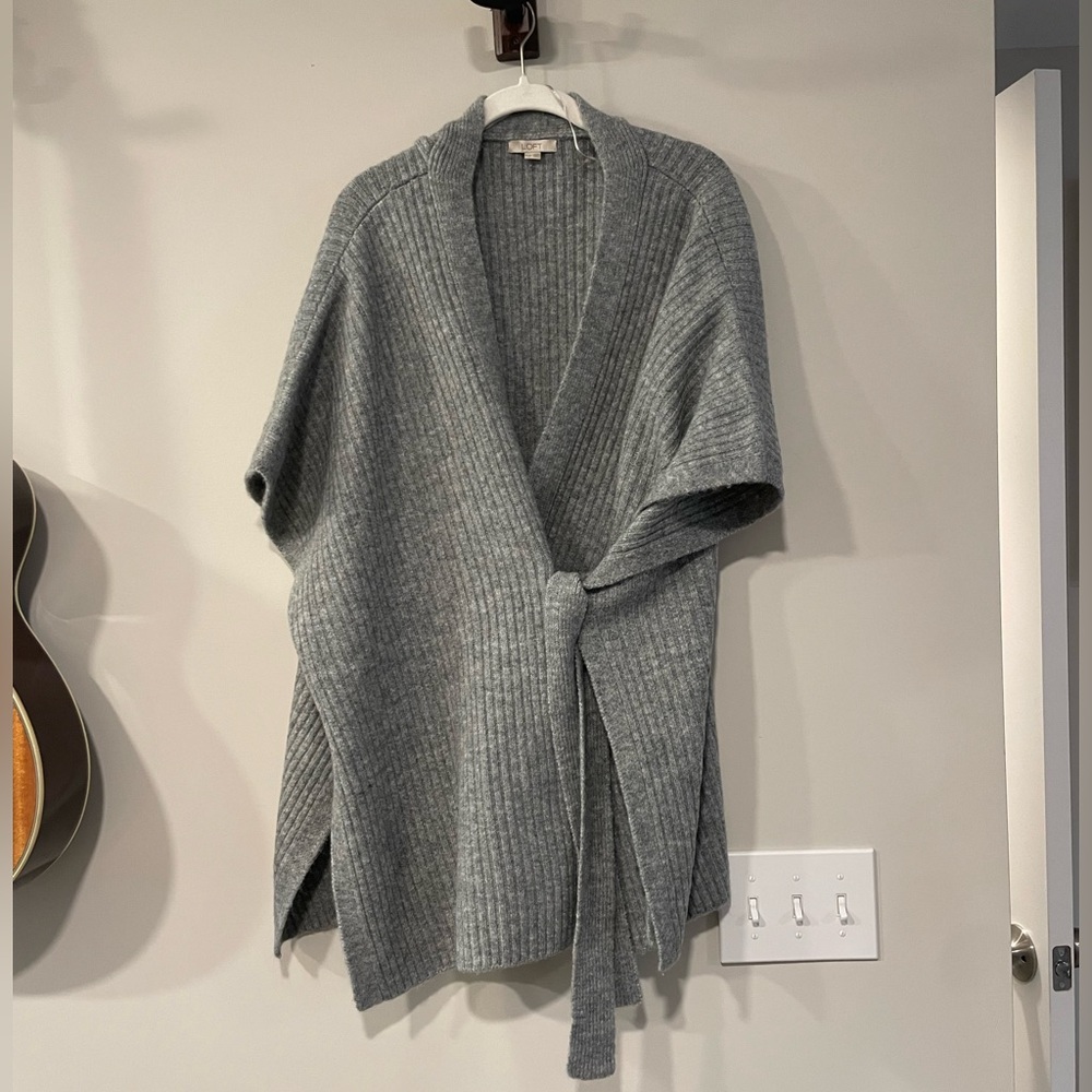 LOFT Ribbed Tie Wrap Sweater NWOT